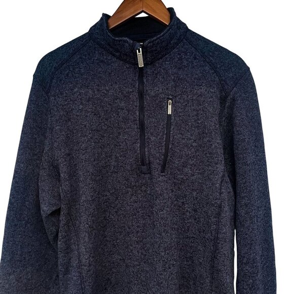 Woolrich Quarter Zip Up Fleece Sweater Sweatshirt Pullover Shirt XL Blue Mens - Picture 5 of 10